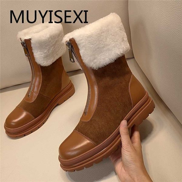 boots russia winter genuine leather round toe 4cm low heels zipper in front keep warm western shoes botte femme shui02 muyisexi, Black
boots russia winter genuine leather round toe 4cm low heels zipper in front keep warm western shoes botte femme shui02 muyisexi, Black