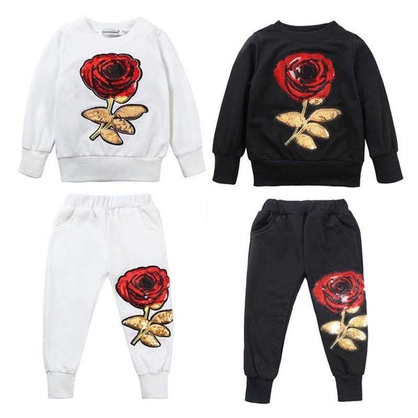 baby boy and girl clothes 2-8 years old autumn cotton suit rose flower sequined long-sleeved sweater children's two-piece suit, White
baby boy and girl clothes 2-8 years old autumn cotton suit rose flower sequined long-sleeved sweater children's two-piece suit, White