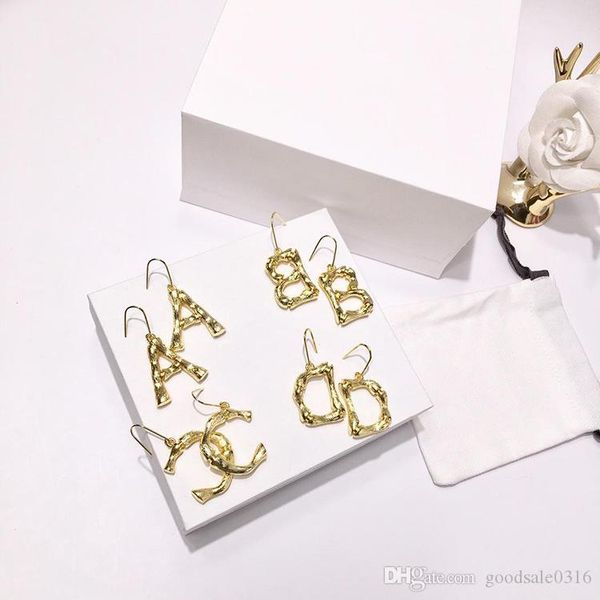 fashion brand stainless steel earrings 18k26 letter earrings for hipsters and fashion lovers gift come with dust bag, Golden;silver
fashion brand stainless steel earrings 18k26 letter earrings for hipsters and fashion lovers gift come with dust bag, Golden;silver