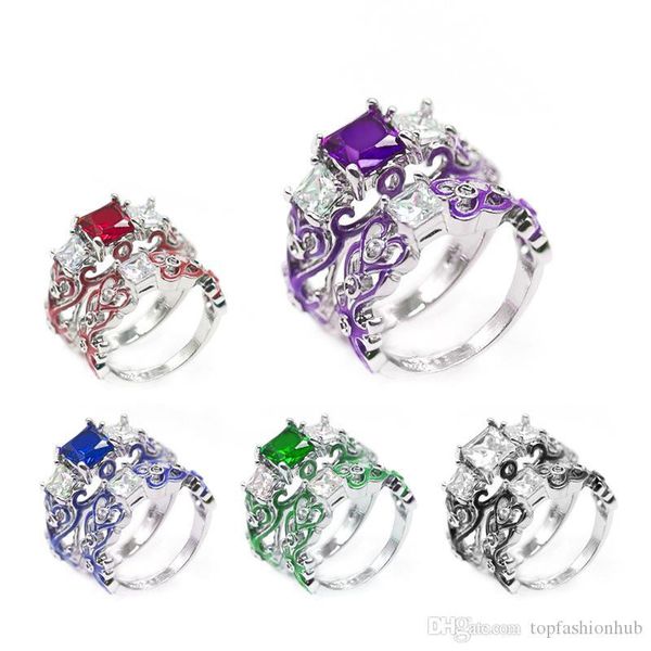 luxury women's zircon square diamond alloy epoxy ring silver plated ring set couple ring, Golden;silver
luxury women's zircon square diamond alloy epoxy ring silver plated ring set couple ring, Golden;silver