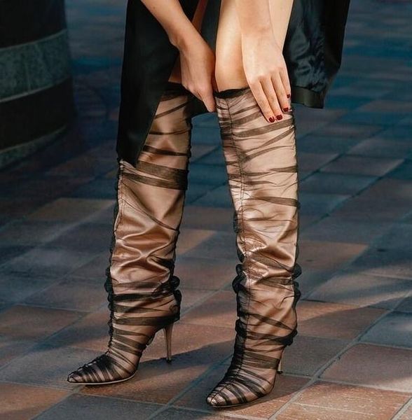 fashion clear pvc outside women knee high boots pointy toe ladies slip on high heel boots knight black lace
fashion clear pvc outside women knee high boots pointy toe ladies slip on high heel boots knight black lace
