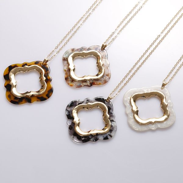 new designer necklace for women fashion trendy alloy hollow big leopard print acrylic circle long false collar pendant necklaces, Silver
new designer necklace for women fashion trendy alloy hollow big leopard print acrylic circle long false collar pendant necklaces, Silver