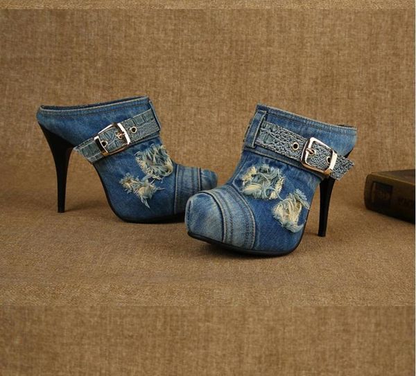 black blue denim water wash women's sandals slippers fashion stiletto heels pumps cowboy shoes high heels ing
black blue denim water wash women's sandals slippers fashion stiletto heels pumps cowboy shoes high heels ing