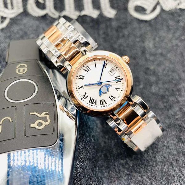 women's watch stainless steel strap and sapphire mirror phase of the moon fashion quartz women's watch, Slivery;brown
women's watch stainless steel strap and sapphire mirror phase of the moon fashion quartz women's watch, Slivery;brown