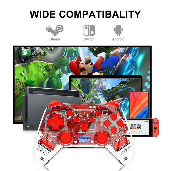 bluetooth wireless gamepad game controller joystick pro controller vibration gamepad for switch pro remote
bluetooth wireless gamepad game controller joystick pro controller vibration gamepad for switch pro remote