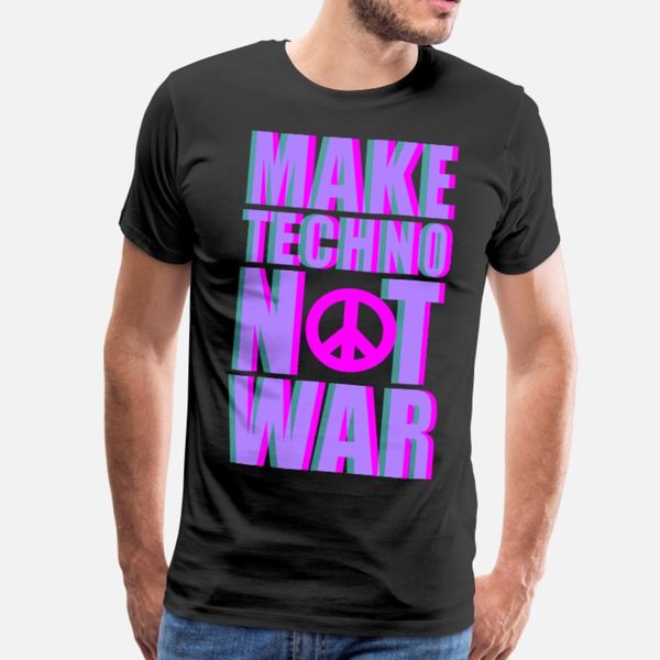 make techno not war t shirt men personalized 100% cotton round neck slim loose funny summer style original shirt
make techno not war t shirt men personalized 100% cotton round neck slim loose funny summer style original shirt