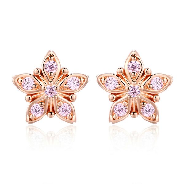 fashion rose gold plated luxury sakura earring stud with pink aaa cz girl's gift 100% real 925 sterling silver, Golden;silver
fashion rose gold plated luxury sakura earring stud with pink aaa cz girl's gift 100% real 925 sterling silver, Golden;silver