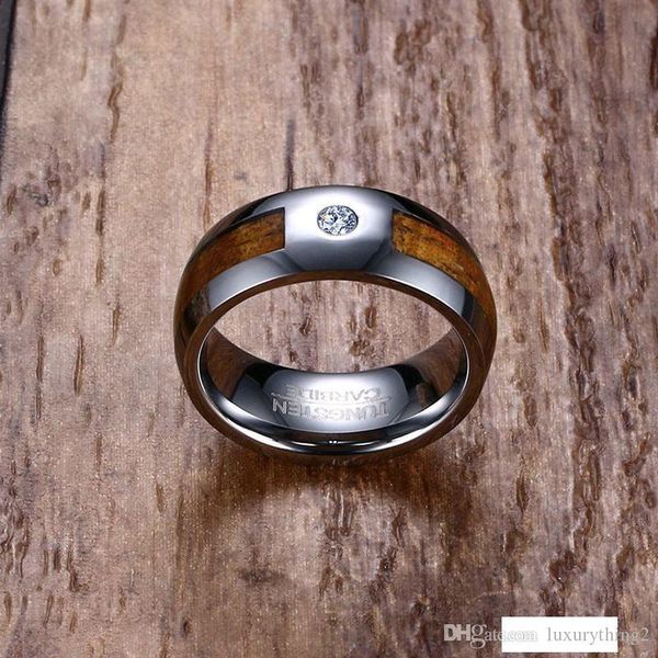 8mm mens tungsten carbide rings mahogany wood grain and cz inlay comfort fit wedding band men fashion jewelry anel bague, Silver
8mm mens tungsten carbide rings mahogany wood grain and cz inlay comfort fit wedding band men fashion jewelry anel bague, Silver