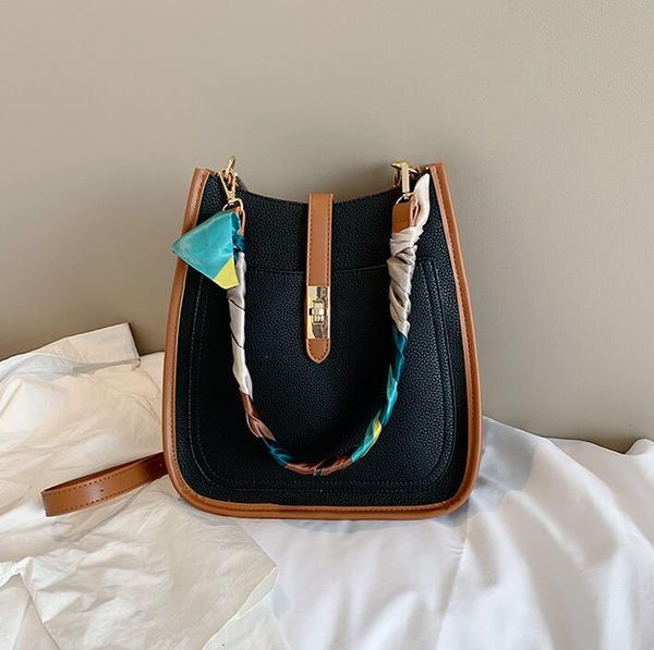 lady bucket silk scarves handbags women shoulder bags crossbody classic colours women bag