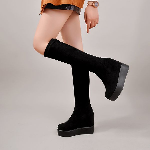 boots mid boot girl 2021 autumn and winter thick bottom elastic slim high heels hidden heel long for women, Black
boots mid boot girl 2021 autumn and winter thick bottom elastic slim high heels hidden heel long for women, Black