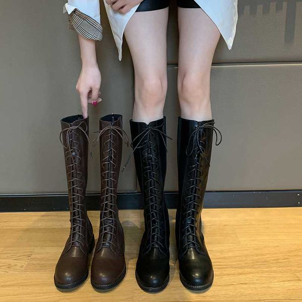 new fashion women cross strap lace up pu leather boots autumn knee high boots ladies platform botas mujer high quality, Black
new fashion women cross strap lace up pu leather boots autumn knee high boots ladies platform botas mujer high quality, Black