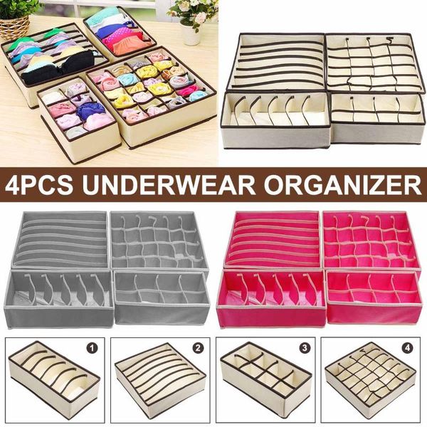 storage drawers 4 pcs foldable underwear bra clothes organizer for drawer closet wardrobe home box dividers socks
storage drawers 4 pcs foldable underwear bra clothes organizer for drawer closet wardrobe home box dividers socks