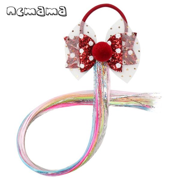 korean elastic hair band for girls long wig fur ball yarn glitter hair bows girls rubber band ponytail braid accessories, Slivery;white
korean elastic hair band for girls long wig fur ball yarn glitter hair bows girls rubber band ponytail braid accessories, Slivery;white