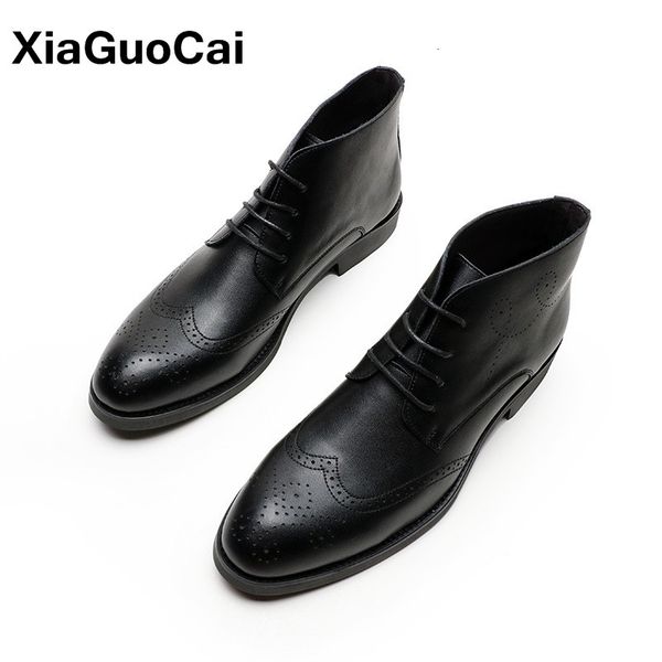 men martin boots brogue dress shoes high black british leather ankle boots spring autumn luxury mans footwear
men martin boots brogue dress shoes high black british leather ankle boots spring autumn luxury mans footwear