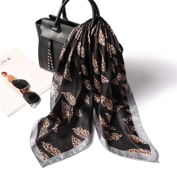 women silk scarf leopard lips print square female office neck scarfs fashion foulard wrist head wrap scarves, Blue;gray
women silk scarf leopard lips print square female office neck scarfs fashion foulard wrist head wrap scarves, Blue;gray