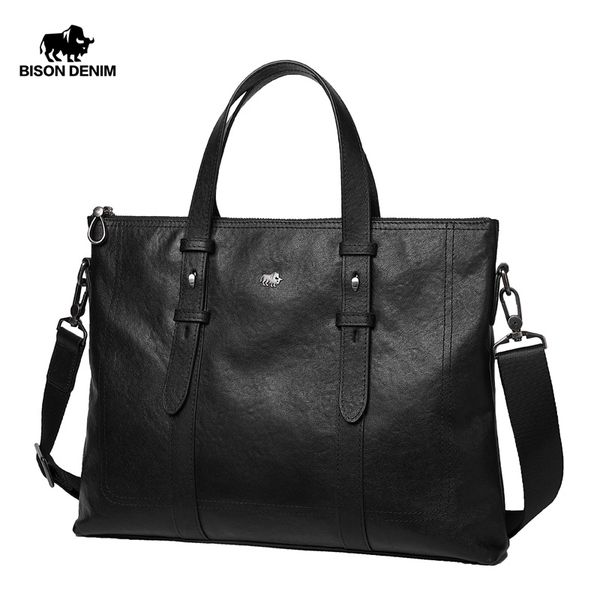 briefcases bison denim men genuine leather handbag men's business messenger bag soft handle lapbags bolso hombre n20017
briefcases bison denim men genuine leather handbag men's business messenger bag soft handle lapbags bolso hombre n20017