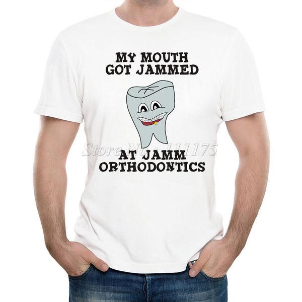 2019 men's new funny tooth printed t shirt summer cool design soft tee