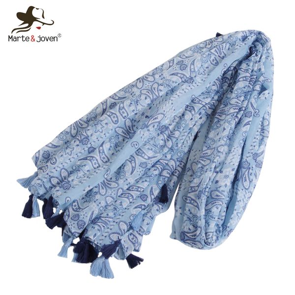 marte&joven paisley garden art floral print tassel scarves shawl for women popular spring autumn light blue wraps hijab, Blue;gray
marte&joven paisley garden art floral print tassel scarves shawl for women popular spring autumn light blue wraps hijab, Blue;gray
