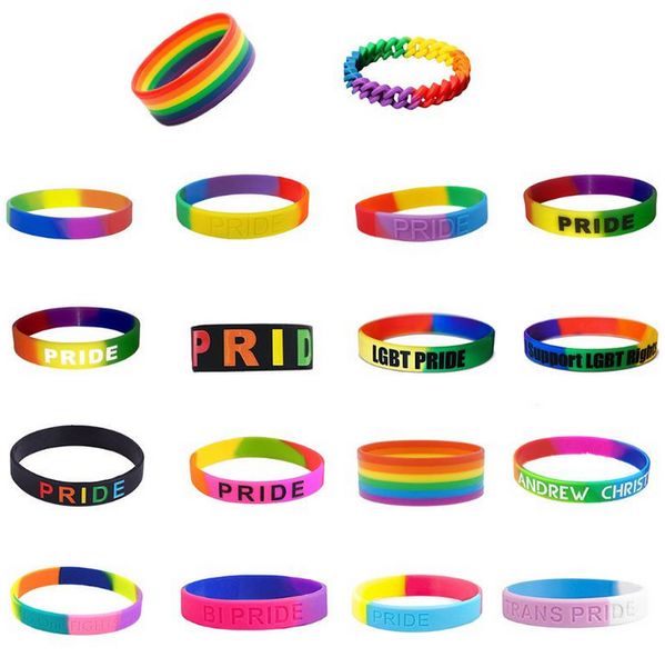 festive trendy decoration rainbow bracelets segmented gay pride silicone rubber bracelet size for promotion gift aha819
festive trendy decoration rainbow bracelets segmented gay pride silicone rubber bracelet size for promotion gift aha819