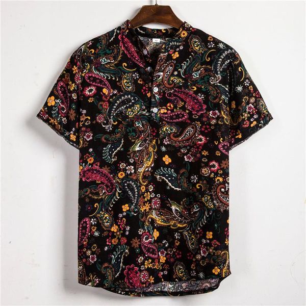fashion floral printed short sleeve shirt fashion crew neck mens loose shirt plus size mens casual shirts casual, White;black
fashion floral printed short sleeve shirt fashion crew neck mens loose shirt plus size mens casual shirts casual, White;black