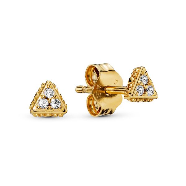 925 sterling silver sparkling triangle stud earrings women's luxury fashion jewelry designer 18k gold plated earrings with pandora gift, Golden;silver
925 sterling silver sparkling triangle stud earrings women's luxury fashion jewelry designer 18k gold plated earrings with pandora gift, Golden;silver