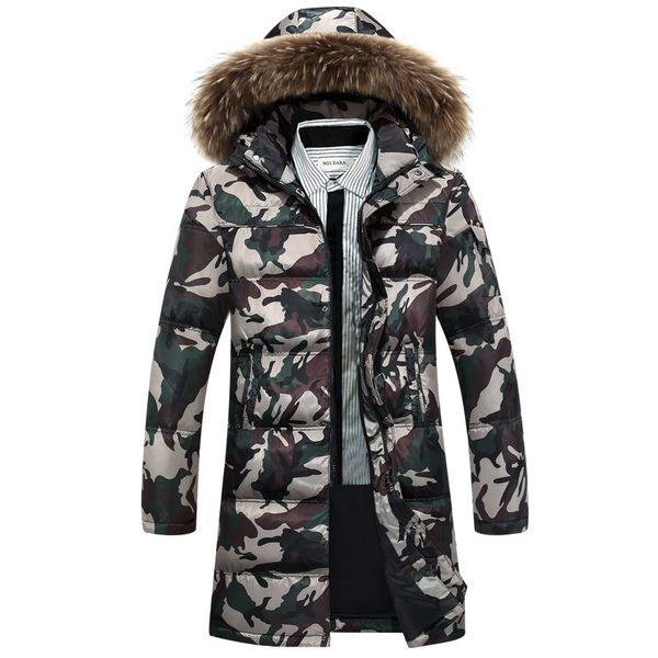 men's down & parkas casual camouflage army green jacket fur collar hooded winter male thickening snowproof parka fyy076, Black
men's down & parkas casual camouflage army green jacket fur collar hooded winter male thickening snowproof parka fyy076, Black