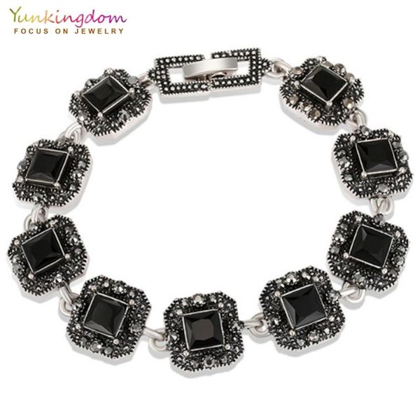 link, chain yunkingdom square three color resin ancient silver charm bracelets for women vintage jewelry 2021 armbandjes, Black
link, chain yunkingdom square three color resin ancient silver charm bracelets for women vintage jewelry 2021 armbandjes, Black