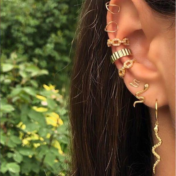 women gold filled dangle earring snake shape earring delicate simple classic fashion cute animal charming jewelry, Silver
women gold filled dangle earring snake shape earring delicate simple classic fashion cute animal charming jewelry, Silver