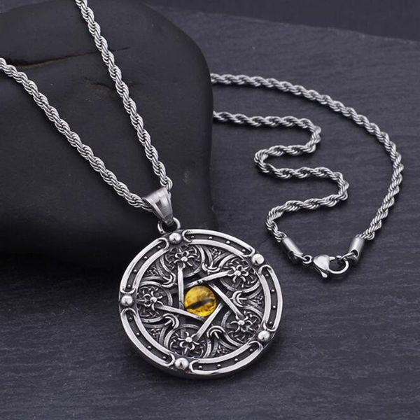 из нержавеющей стали урожая святого ангела гвардия ожерелье pentagram round tag сглаз ожерелье ювелирных подарки для мужчин женщины, Silver
из нержавеющей стали урожая святого ангела гвардия ожерелье pentagram round tag сглаз ожерелье ювелирных подарки для мужчин женщины, Silver
