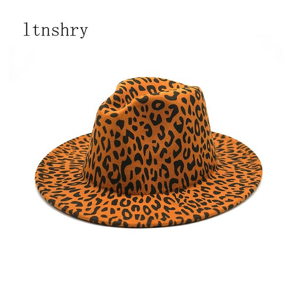 wide brim hats autumn winter fashion leopard printing jazz men women vintage trilby cap fedora flat leisure big felt, Blue;gray
wide brim hats autumn winter fashion leopard printing jazz men women vintage trilby cap fedora flat leisure big felt, Blue;gray