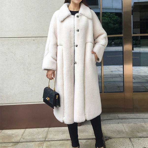 women's fur & faux sy11 winter women wool coat front button warm jacket pocket sheep shearing girl long coats lady short overcoat, Black
women's fur & faux sy11 winter women wool coat front button warm jacket pocket sheep shearing girl long coats lady short overcoat, Black