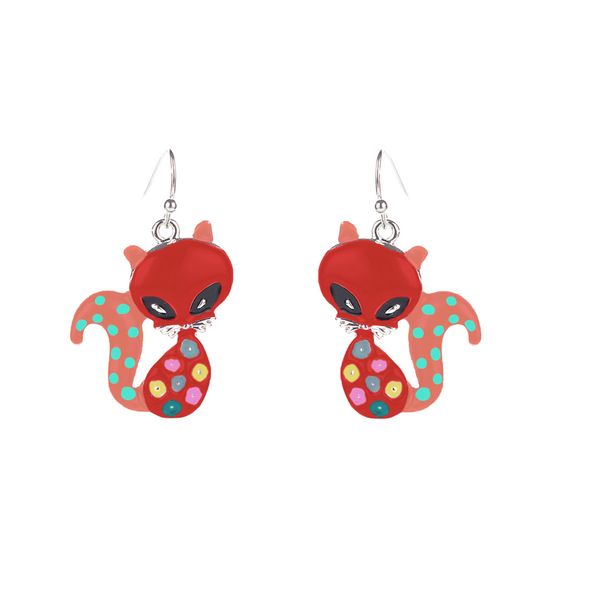 women earrings enamel fox drop earrings hanging for women cute animal jewelry accessories women's statement earrings new christmasdes, Silver
women earrings enamel fox drop earrings hanging for women cute animal jewelry accessories women's statement earrings new christmasdes, Silver
