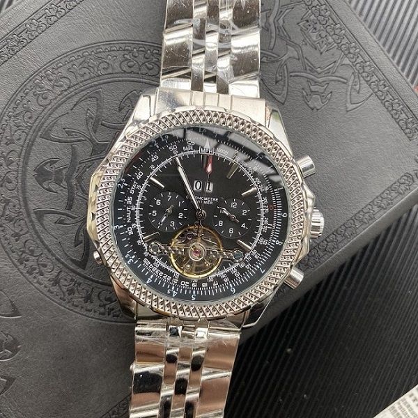 2020 luxury mens watches large flywheel automatic mechanical watch designer watches breit 1884 brand stainless steel genuine leather strap, Slivery;brown 
2020 luxury mens watches large flywheel automatic mechanical watch designer watches breit 1884 brand stainless steel genuine leather strap, Slivery;brown