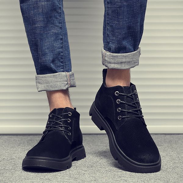 new genuine leather men boots vintage autumn winter ankle boots fashion footwear lace-up shoes men trendy, Black
new genuine leather men boots vintage autumn winter ankle boots fashion footwear lace-up shoes men trendy, Black
