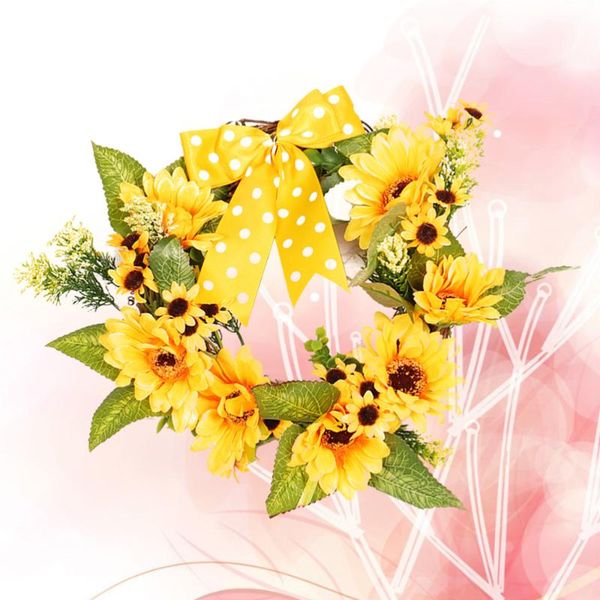 sunflower wreath artificial fake flower leaves door wall decorative ornaments 
sunflower wreath artificial fake flower leaves door wall decorative ornaments