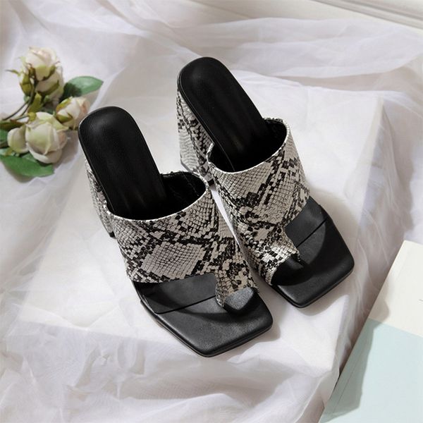 slippers women's high heel thong toe snakeskin square woman summer shoes beach slip on thick heels female slides ladies, Black
slippers women's high heel thong toe snakeskin square woman summer shoes beach slip on thick heels female slides ladies, Black