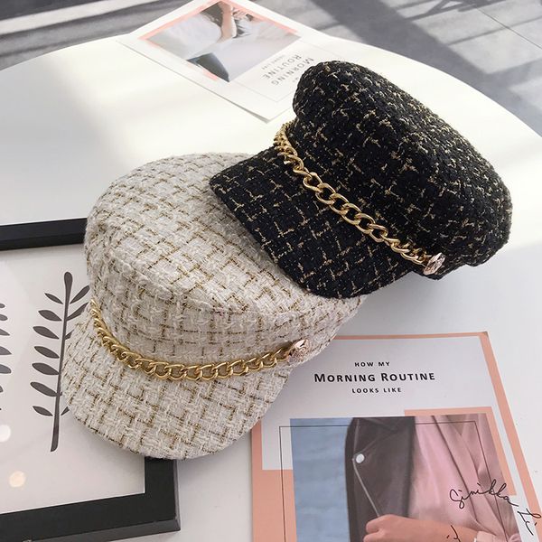 beanie/skull caps net red flat navy hat women's autumn and winter fashion lady style chain plaid bud octagonal cricket-cap, Blue;gray
beanie/skull caps net red flat navy hat women's autumn and winter fashion lady style chain plaid bud octagonal cricket-cap, Blue;gray