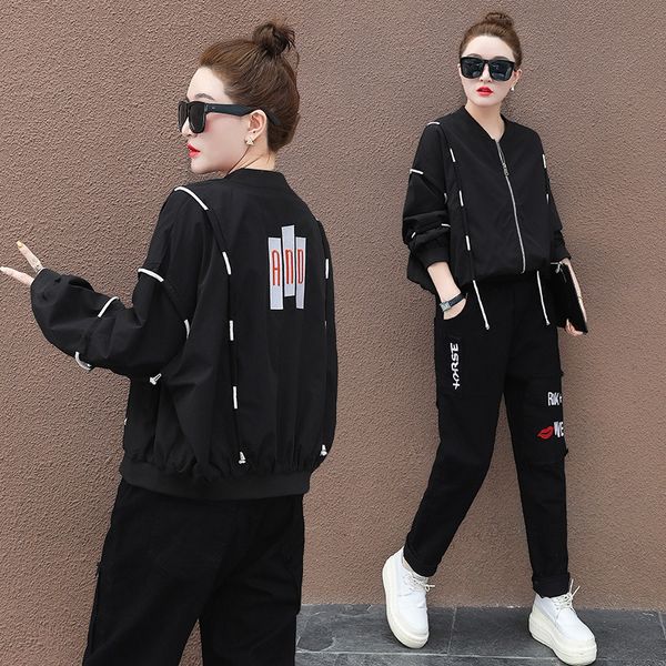 fashion baseball uniform pants 2020 spring and autumn new women's baseball suit coat cotton women's pants personalized casual suit, Gray
fashion baseball uniform pants 2020 spring and autumn new women's baseball suit coat cotton women's pants personalized casual suit, Gray