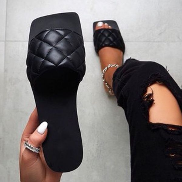 women slippers fashion summer shoes for women flat sandals rubber shoes 2020 pu leather slides plus size femme slides, Black
women slippers fashion summer shoes for women flat sandals rubber shoes 2020 pu leather slides plus size femme slides, Black