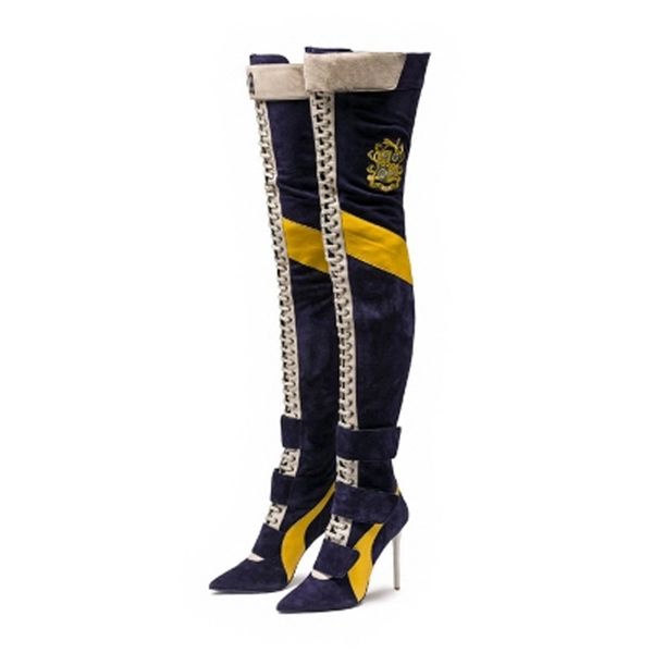 women wedge boots fold over knee high heel boots genuine leather pointed toe long female wedges heel botas big size shoes, Black
women wedge boots fold over knee high heel boots genuine leather pointed toe long female wedges heel botas big size shoes, Black