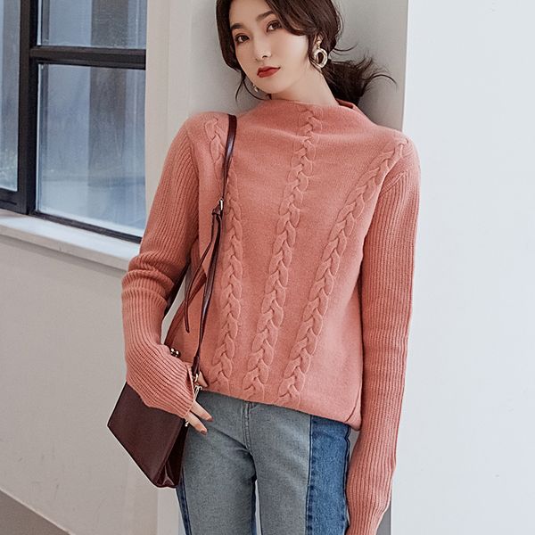 women's sweaters autumn winter 100% cashmere sweater women half-high collar thickened pullover loose large size knitted wool shirt, White;black
women's sweaters autumn winter 100% cashmere sweater women half-high collar thickened pullover loose large size knitted wool shirt, White;black