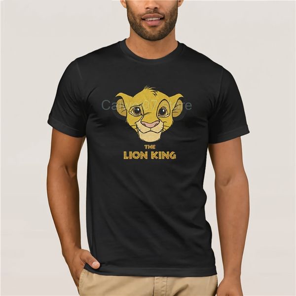 man t shirt simba face mens navy heather t shirt