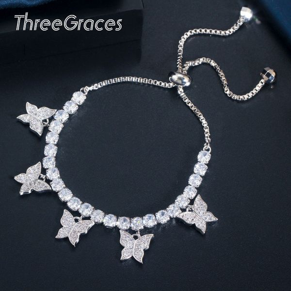 threegraces adjustable shiny white cubic zirconia butterfly shape silver color bracelet bangle for women party jewelry br124, Black
threegraces adjustable shiny white cubic zirconia butterfly shape silver color bracelet bangle for women party jewelry br124, Black