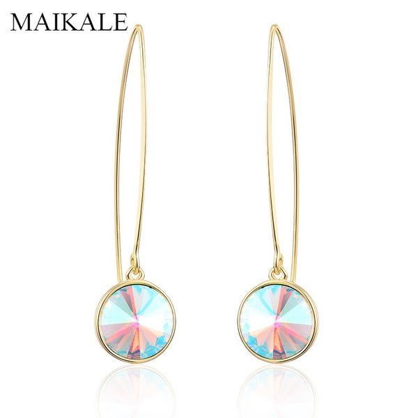maikale new fashion drop earrings round austrian crystal rose gold long earring hooks for women jewelry gift brincos bijoux, Silver
maikale new fashion drop earrings round austrian crystal rose gold long earring hooks for women jewelry gift brincos bijoux, Silver
