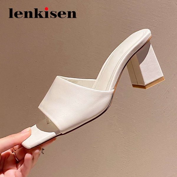 lenkisen full grain leather high street fashion gorgeous new square toe high square heel slip on mules women summer sandals l05, Black
lenkisen full grain leather high street fashion gorgeous new square toe high square heel slip on mules women summer sandals l05, Black