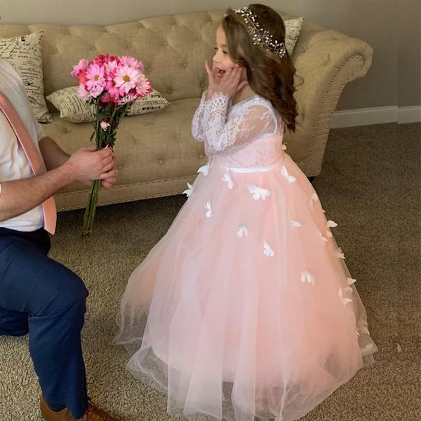 customized butterfly flower girl dress for wedding long sleeve lace holy communion dresses tulle child pageant gowns, Red;yellow
customized butterfly flower girl dress for wedding long sleeve lace holy communion dresses tulle child pageant gowns, Red;yellow
