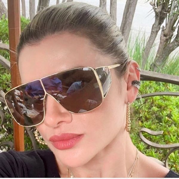 oversized square man big trendy sunglasses brand women fashion vintage metal glasses uv400, White;black
oversized square man big trendy sunglasses brand women fashion vintage metal glasses uv400, White;black