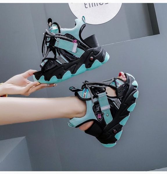 new 2020 summer sandals 9cm wedge heels sneakers women beach flip flop high platform casual sandals breathable walking slippers, Black
new 2020 summer sandals 9cm wedge heels sneakers women beach flip flop high platform casual sandals breathable walking slippers, Black