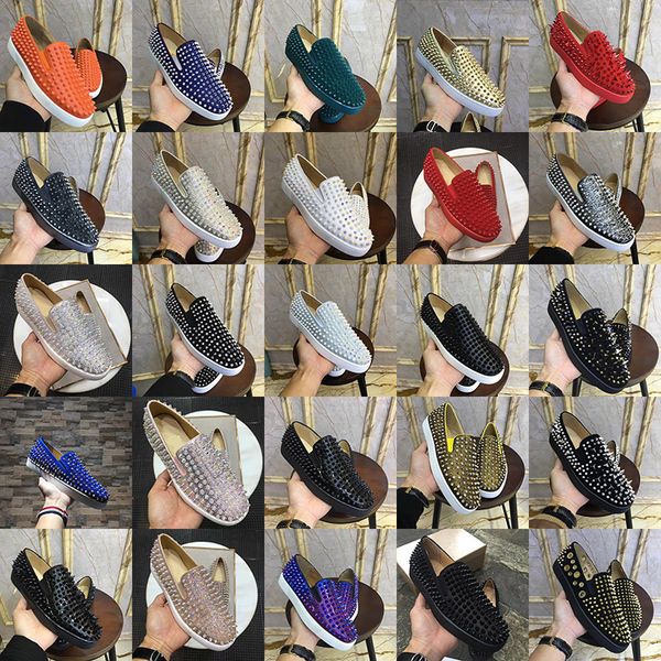 designer handmade men women rivets platform shoes fashion party prom men loafers red bottom plate-forme leather casual shoe, Black
designer handmade men women rivets platform shoes fashion party prom men loafers red bottom plate-forme leather casual shoe, Black