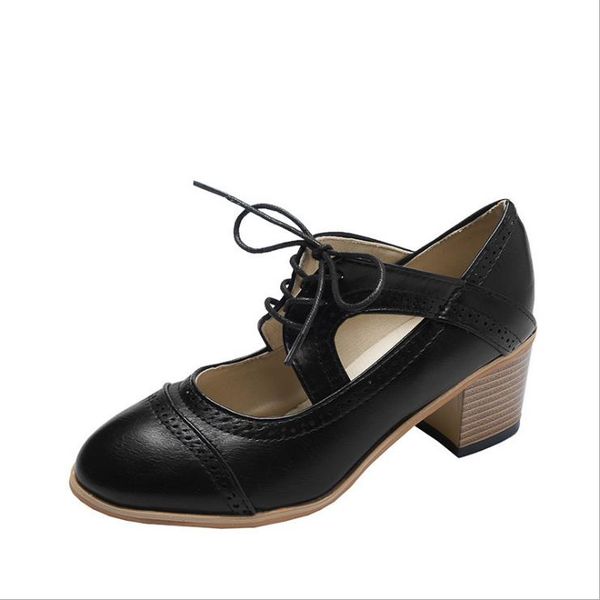 summer sandals british style carved shoes pu leather retro vintage women high heels square heel round toe buckle pumps shoes, Black
summer sandals british style carved shoes pu leather retro vintage women high heels square heel round toe buckle pumps shoes, Black